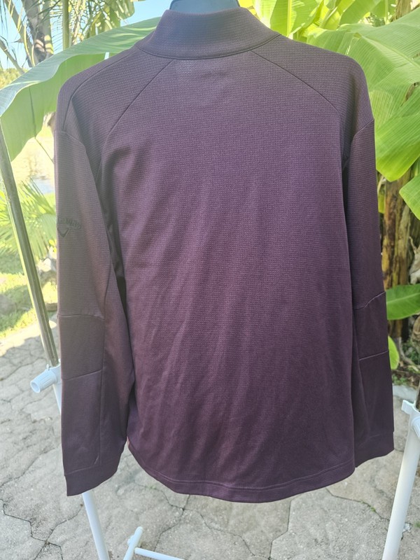 Callaway Golf Jacket 1/4 Zip Men's Size XL Peacoat CGKF90B6DS BURGUNDY gallery