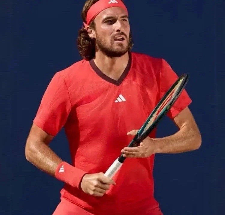 adidas Tennis Shirt Men's S Climacool Mesh FreeLift JD8633 Red v-neck NWT $80