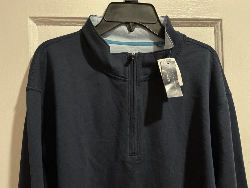 J. Crew Performance Half-Zip Pullover Navy Blue Sz XL NWT gallery
