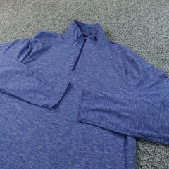 J.Crew Pullover Mens L Blue Performance 1/4 Zip Long Sleeve Running Gym Workout