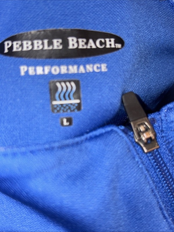 Men’s L Pebble Beach Performance 1/4 Zip Pullover Golf Wind Shirt gallery