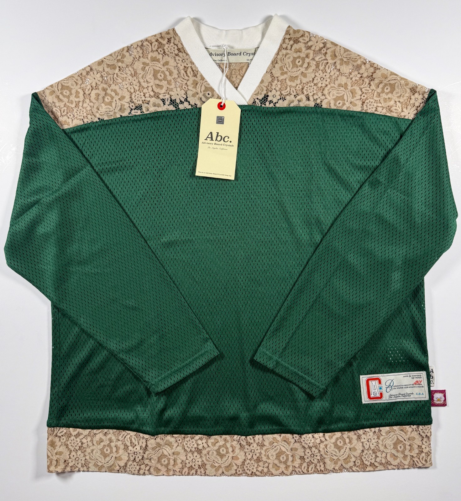 Advisory Board Crystals Juxtaposition Lace Mesh Hockey Jersey Shirt SS24 M NWT gallery