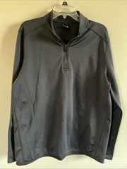 Oakley Software Baselayer Shirt Men’s Large Black Long Sleeve Quarter Zip Fleece