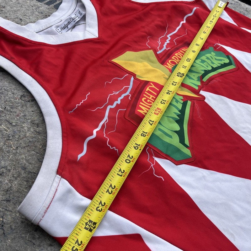 Mighty Morphin Power Rangers Headgear Classics Embroider Red Jersey # 23 gallery
