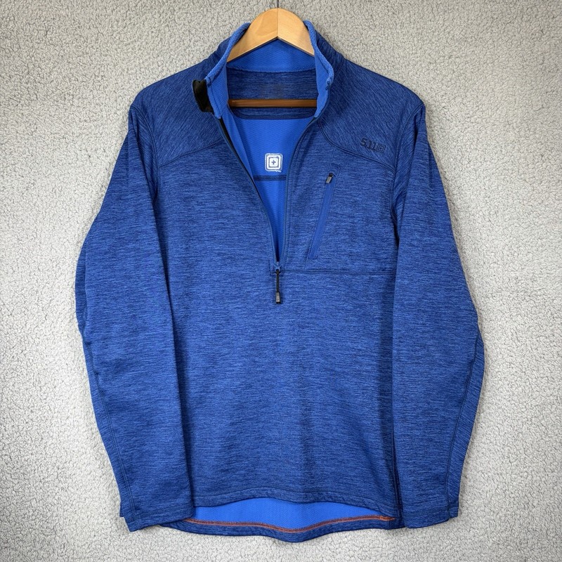 5.11 Tactical Quarter Zip Recon Pullover Mens M Blue Performance Stretch Shirt gallery