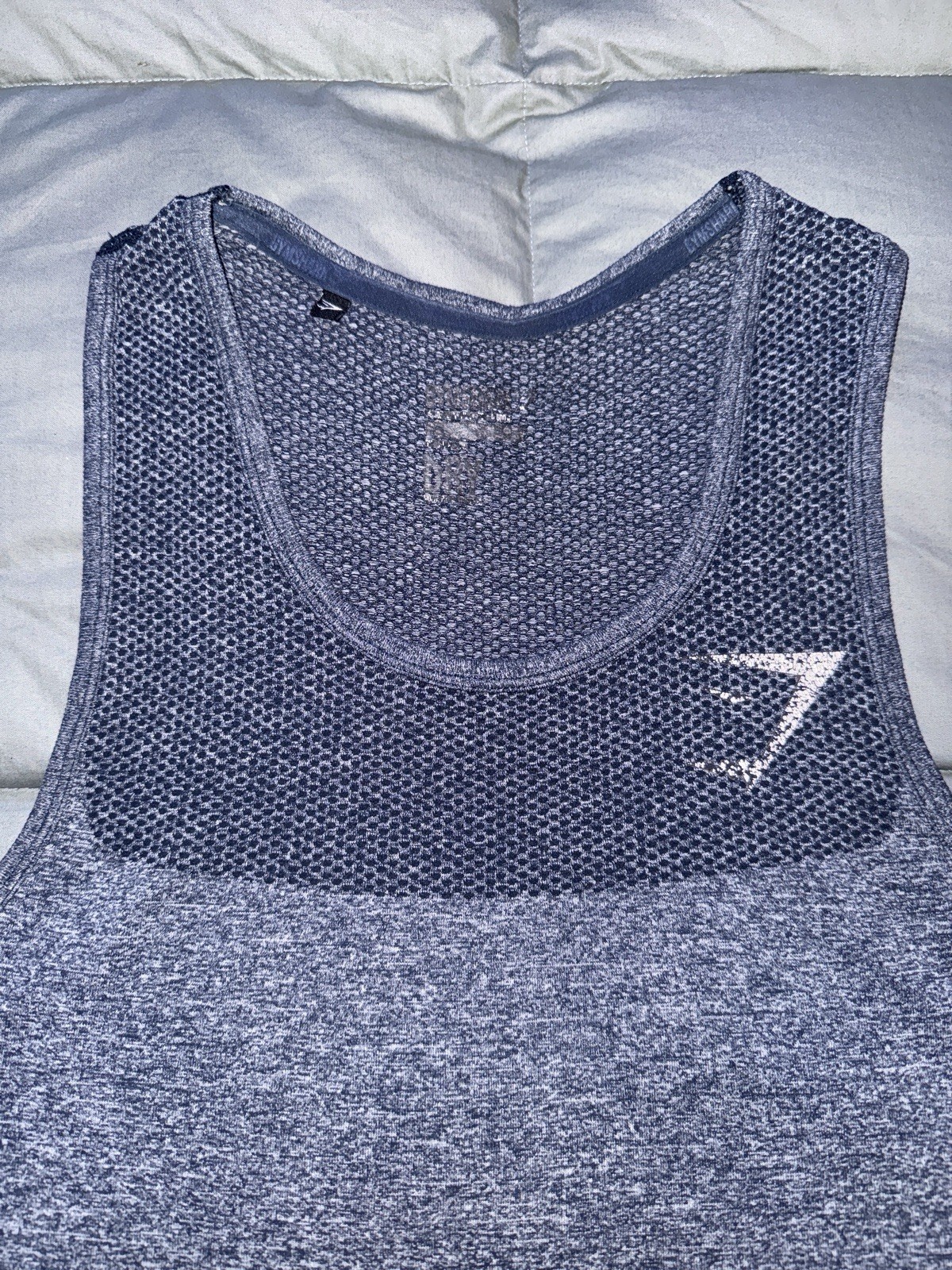 Gymshark Phantom OG Dry Seamless Tank Top Men Small, David Laid style, Navy Blue gallery