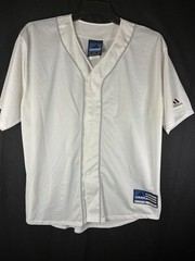 Vintage Adidas Shirt Mens XL White Mesh Team Baseball Jersey Button Up 90s Y2K