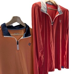 Lot Of 2 WHITE WATER Montauk Men’s XL Pullover Nantucket Red and Orange 1/4 Zip