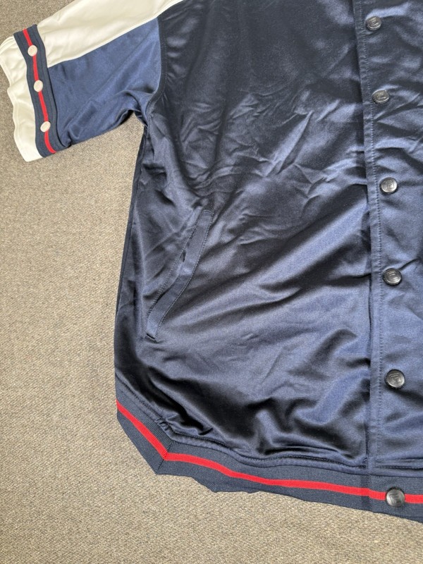 Vintage 90s Fila Button Up Warm Up Basketball Shirt Jersey Men’s Size Small gallery