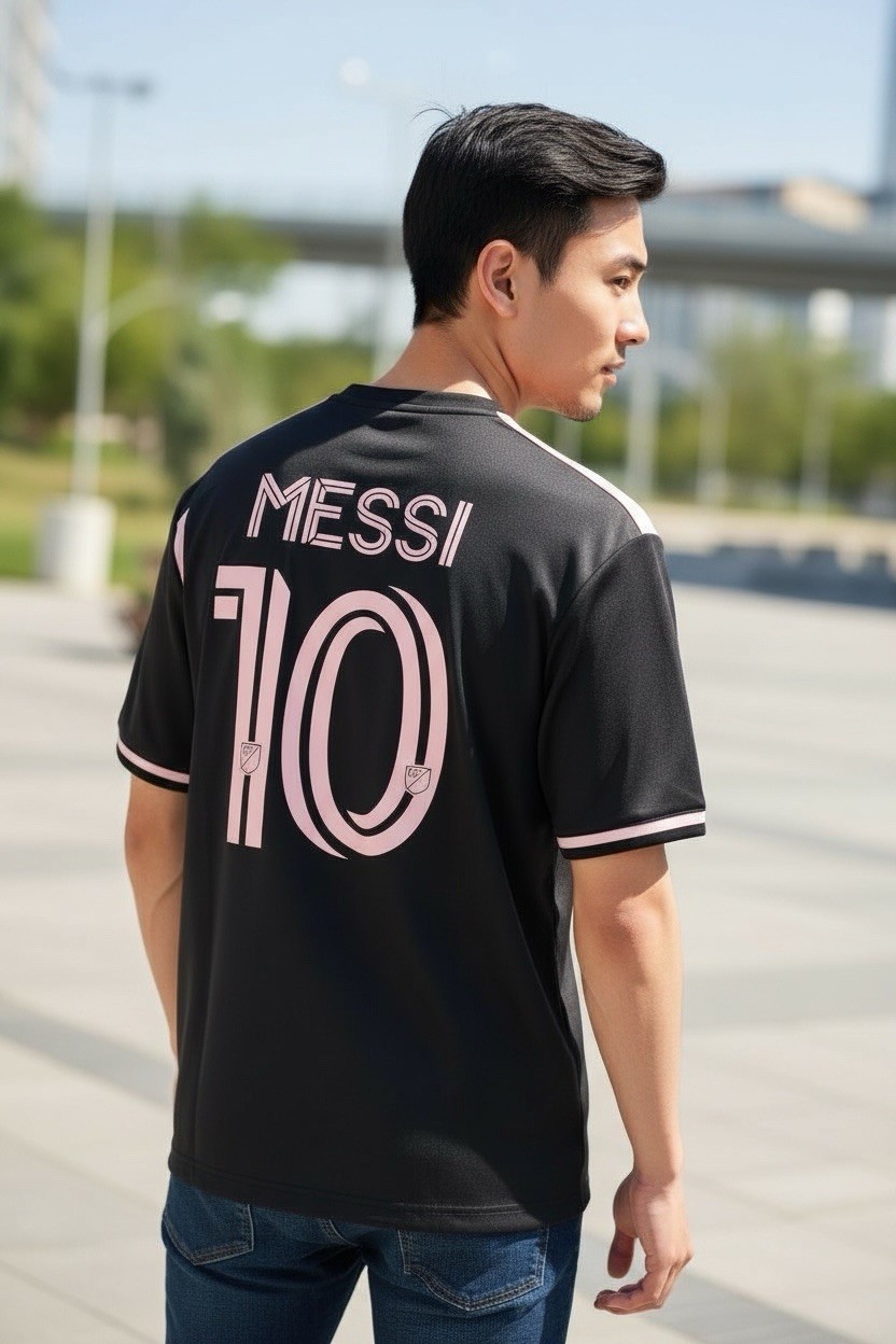 Black and Pink Messi Soccer Jersey gallery