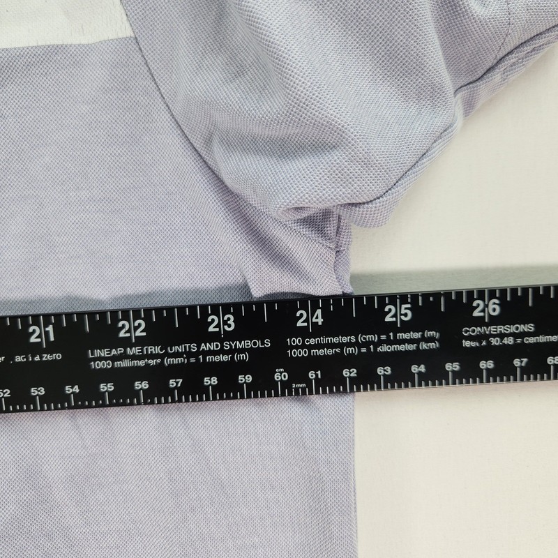 TravisMathew XXL Pique Polo Shirt Lavender Chest Stripe Golf Performance gallery