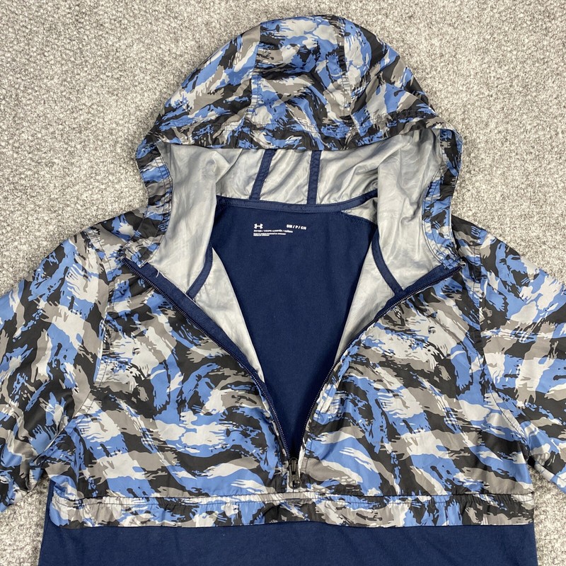 Under Armour Mens 1/2 Zip Hooded Pullover Long Sleeve Size Small gallery