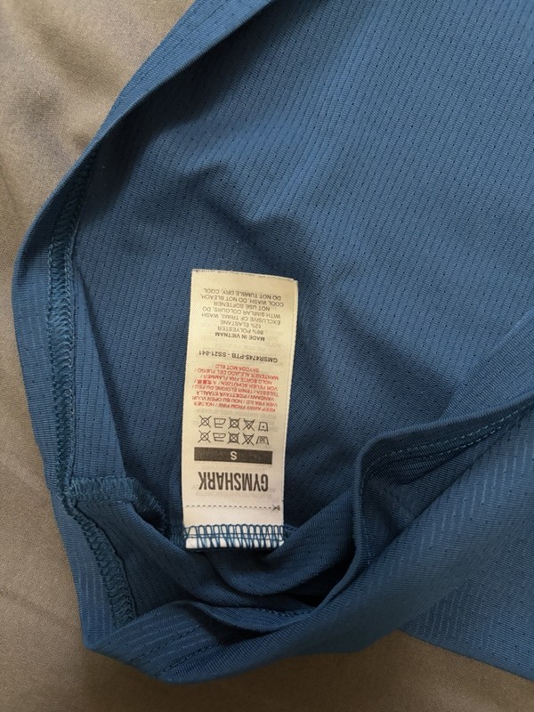 Gymshark Arrival Tank Top Atlantic Blue Mesh Workout Gym Muscle Shirt Men's S gallery