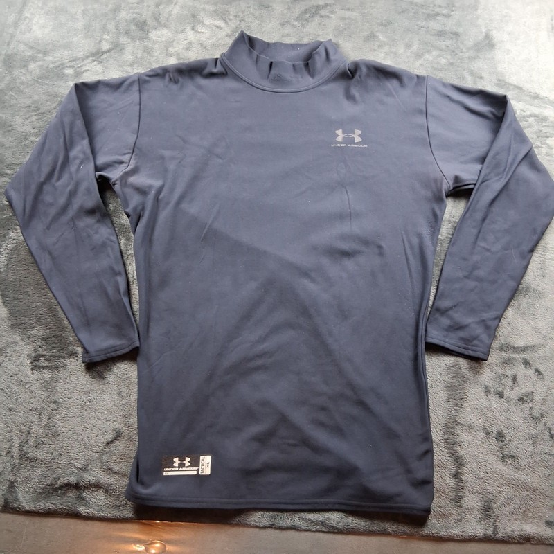 Under Armour Tactical Mock Neck Shirt Mens XL Black Long Sleeve Base Layer Top gallery
