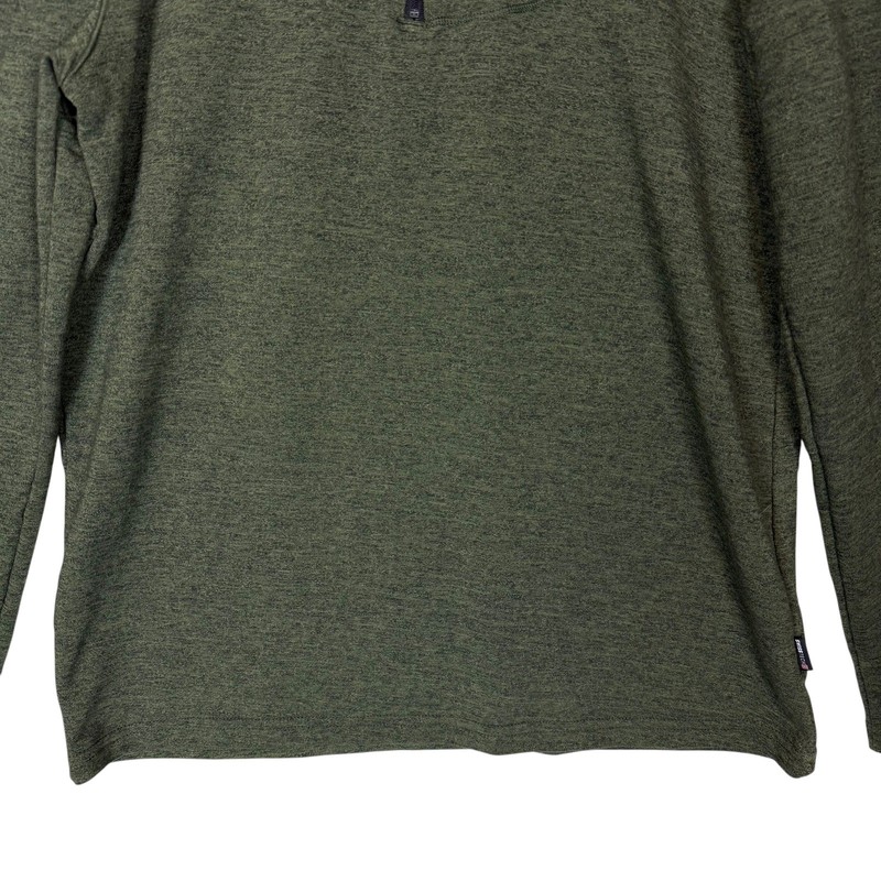 Swiss Tech Jacket Mens Medium Green Stretch Quarter Zip Mock Neck Performance gallery
