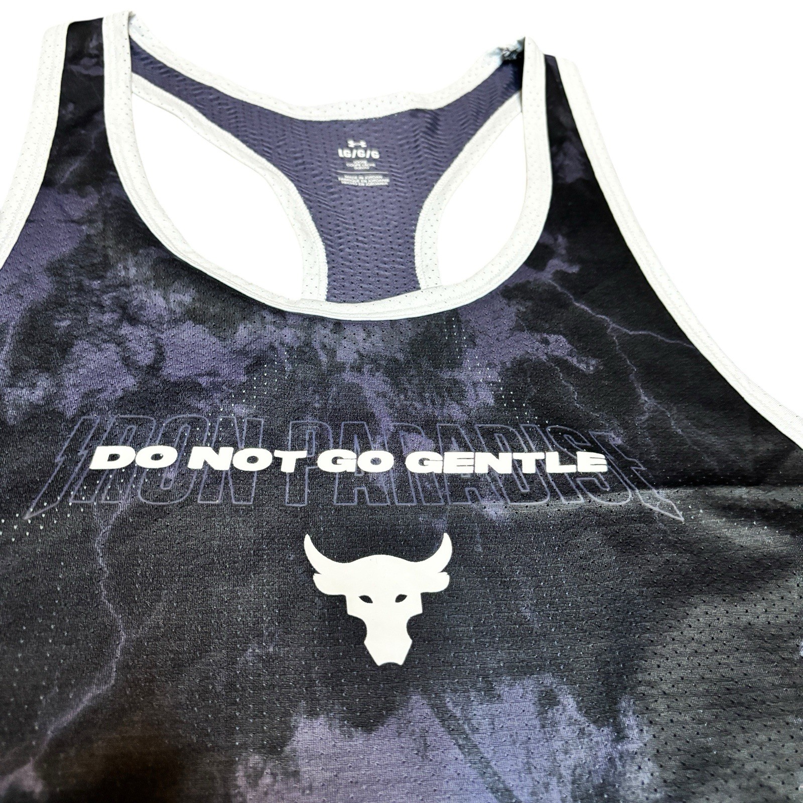Under Armour Project Rock Mesh Tank Top Mens Large Do Not Go Gentle NEW gallery