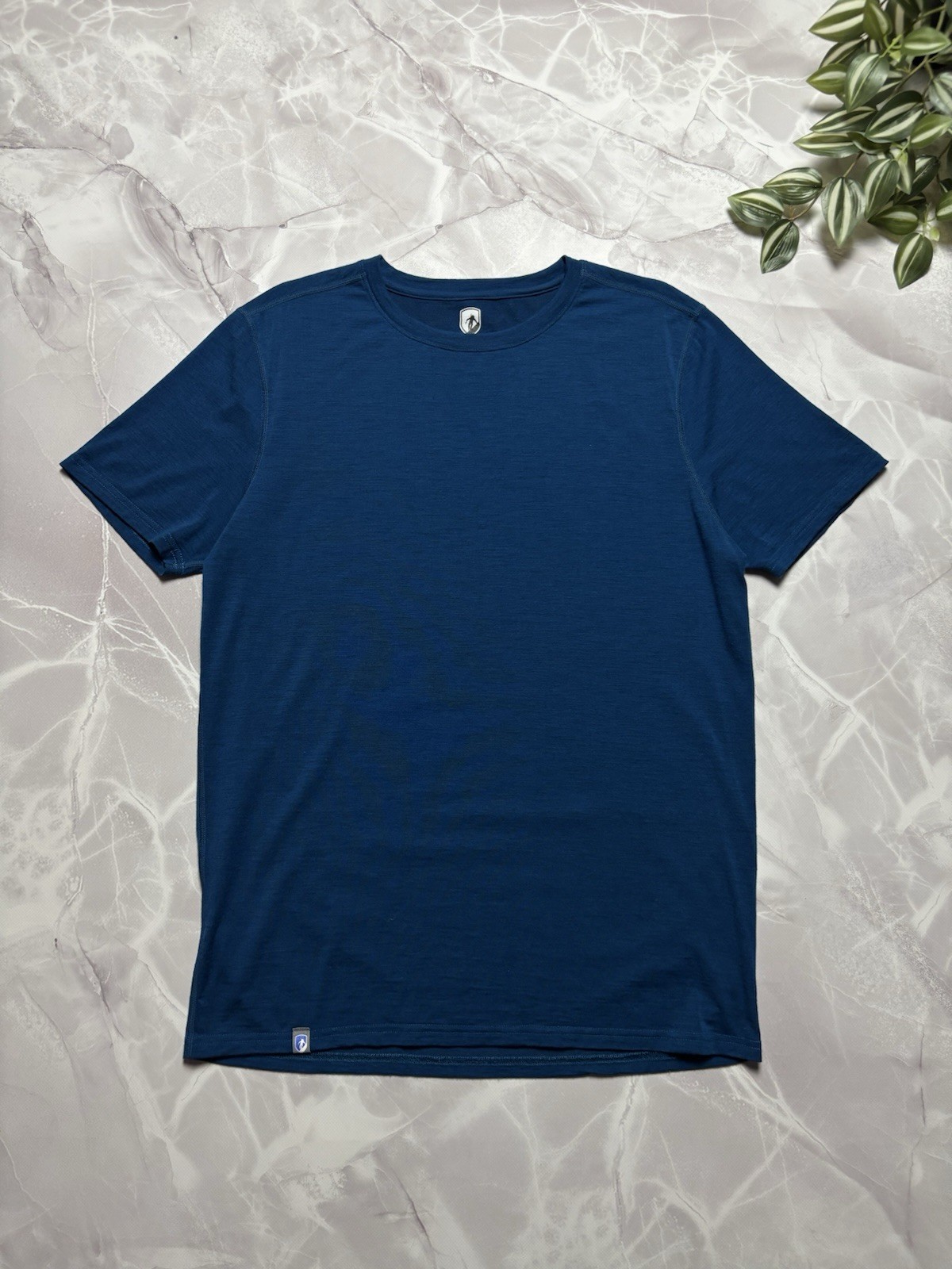 Alpin Loacker Merino Wool Thermal Baselayer T-Shirt Outdoor Hiking Blue Mens XL gallery