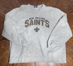 Reebok Men’s New Orleans Saints Long Sleeve Shirt NFL XL Gray