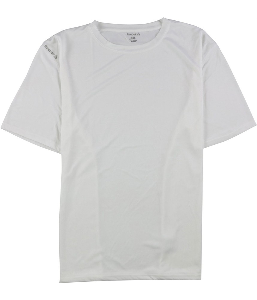 Reebok Mens Volt Performance Basic T-Shirt, white, L