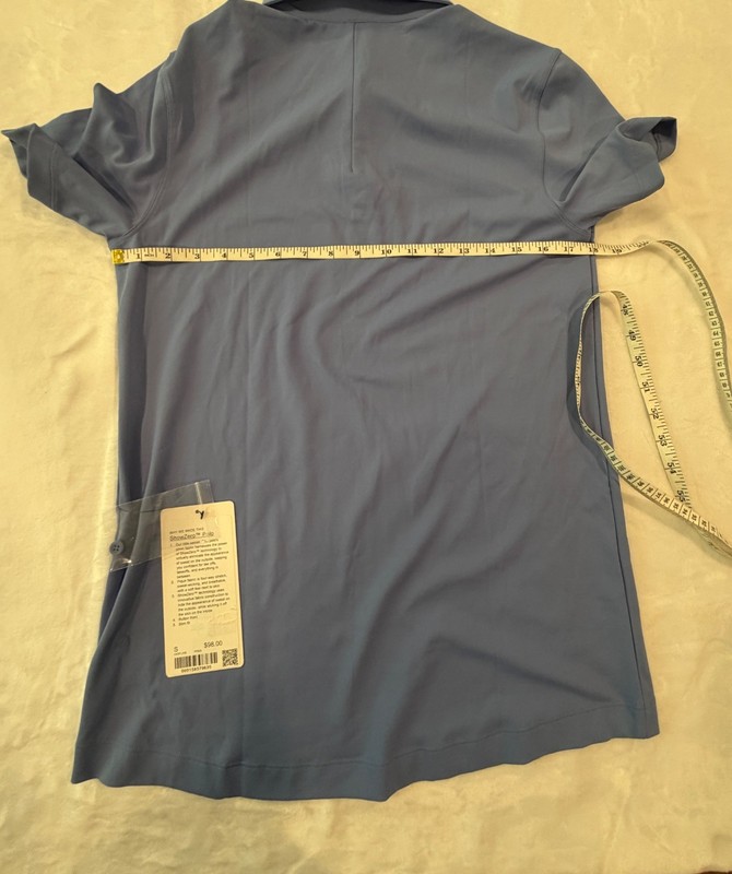 Lululemon Mens ShowZero SlimFit Polo Shirt Sz Small PREB Blue gallery