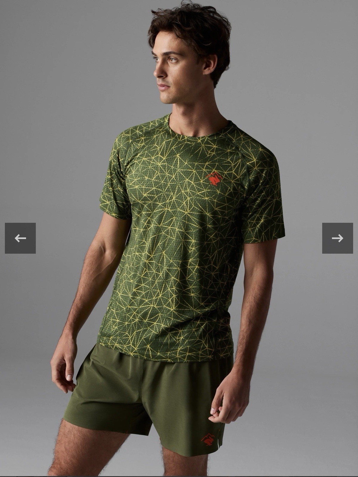 NWT rabbit Running EZ Tee Perf Short Sleeve Men’s Size Medium Chive Performance gallery