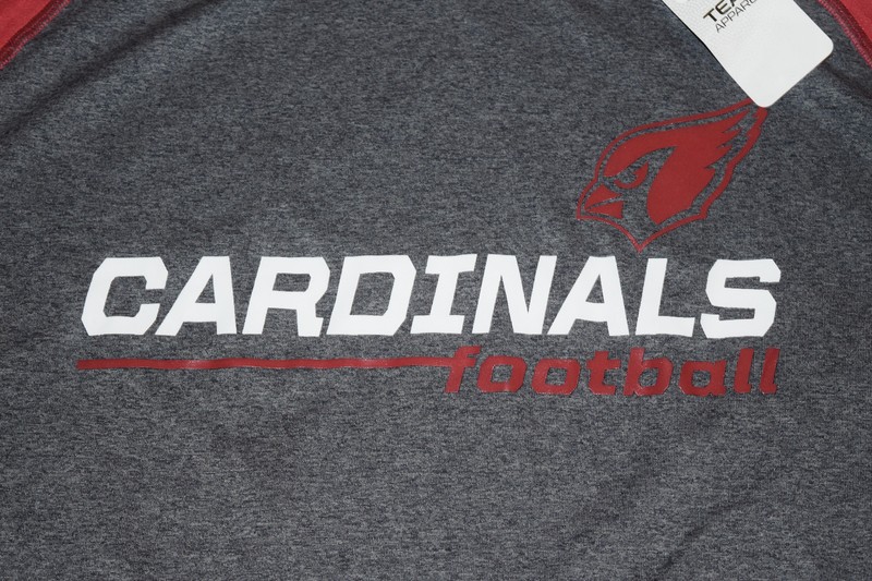 NWT Mens NFL Team Apparel ARIZONA CARDINALS Gray Red Shirt Size XL X-Large gallery