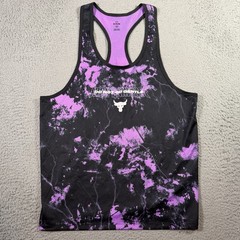 Under Armour Stringer Tank Top Mens XL Black Project Rock Gym Lift Fitness Shirt