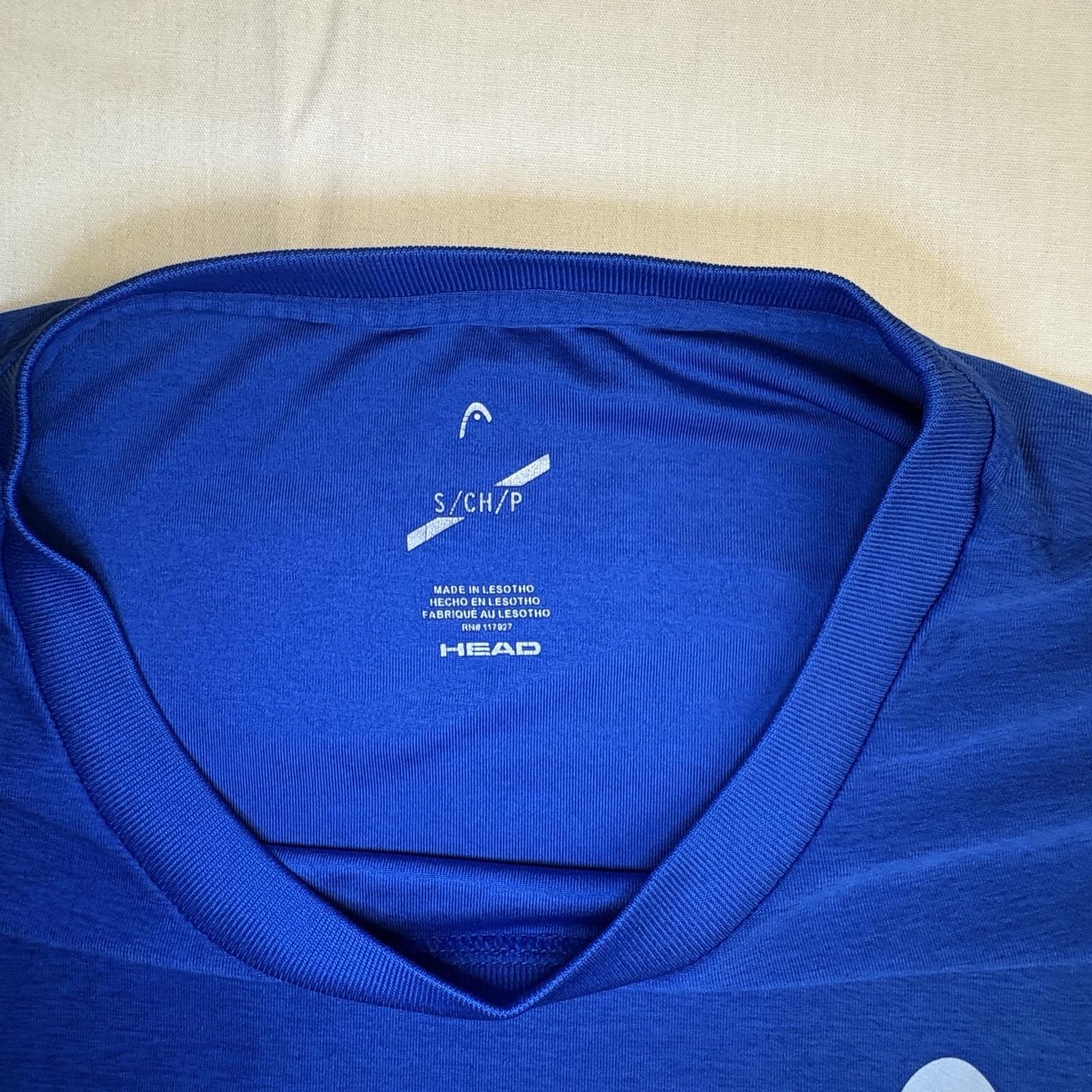 HEAD Hypertek Men's V-Neck Stretch Polyester Active T-Shirt Blue Size S gallery