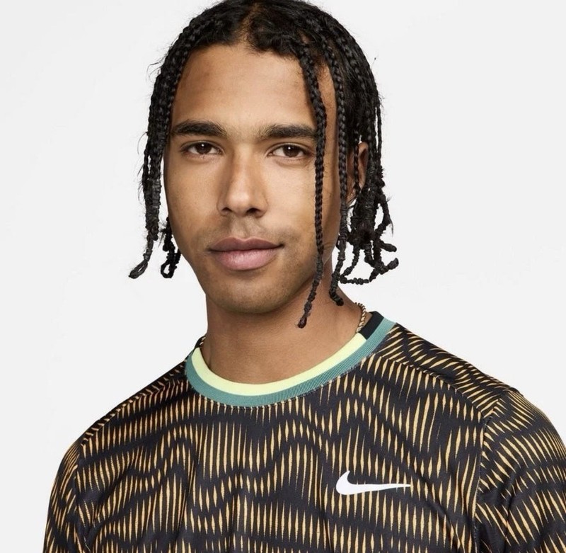 Men’s Nike Court Advantage Tennis Top Alcaraz Multicolor FD5322-010 Size Large M gallery