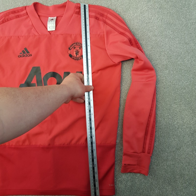 Adidas Manchester United Mens Top Medium Pink Red Football Training 2018/19 Utd gallery