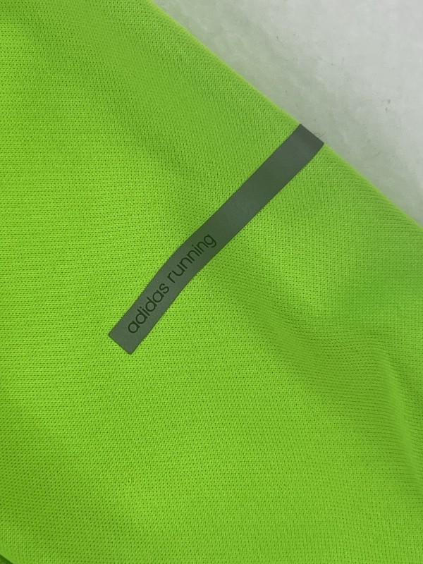 Adidas Running Climalite 1/4 Zip Pullover Green Reflective Strips Men’s Medium gallery