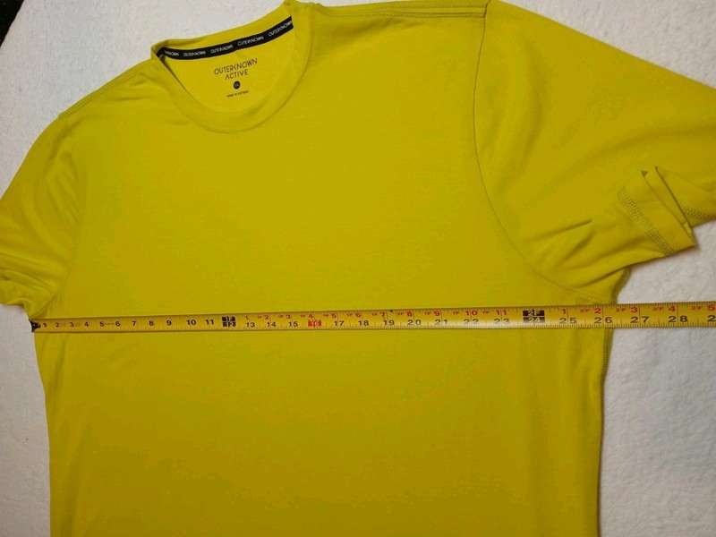 Outerknown Active Men’s Tee Size XXL Neon Yellow Recycled Polyester gallery
