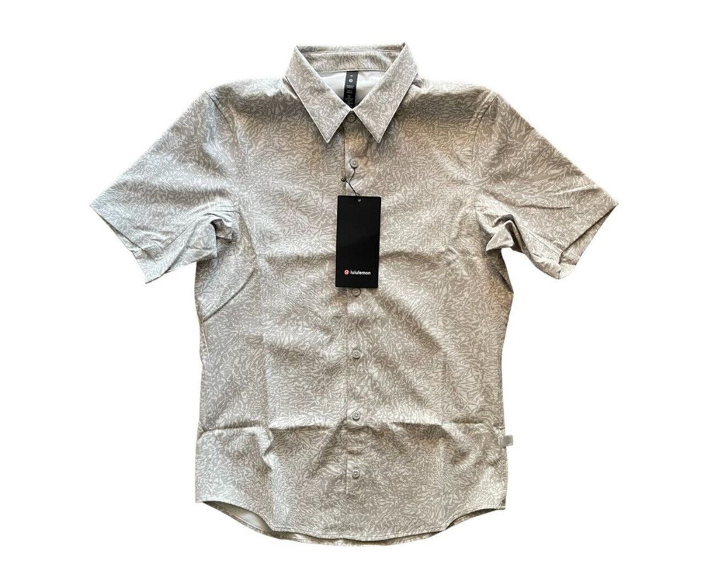 Lululemon Airing Easy Short Sleeve - ANTIQUE WHITE / RAW LINEN (SIZE LARGE)