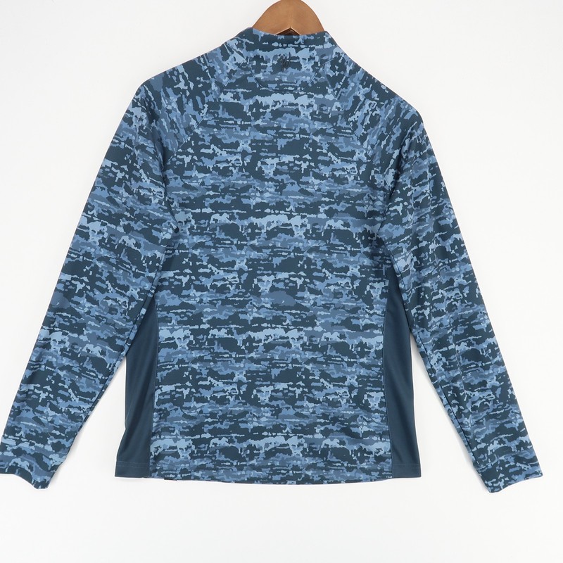 Waggle Golf Quarter Zip Pullover Mens Small Blue Camo Lightweight Stretch gallery
