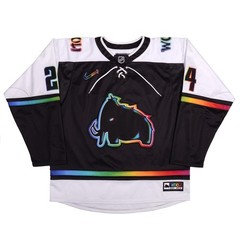 SIGNED Wooli Chroma Rainbow 24 Hockey Jersey Men’s Size 2XL DJ EDM Rave Festival
