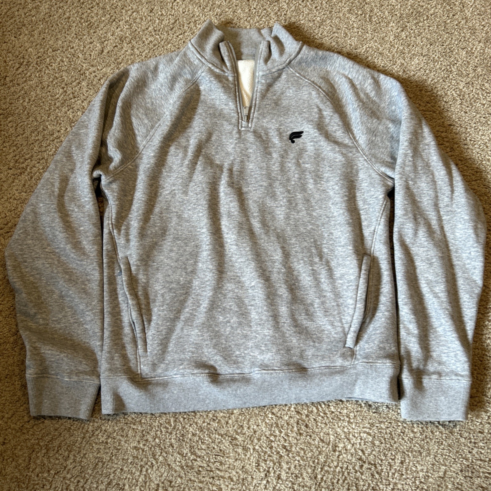 Fabletics Men’s Size Small Go-To Performance Quarter Zip Gray Pullover gallery