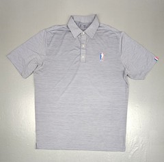 USAG U Suck at Golf Polo Shirt Mens XL Gray Athletic Performance Stretch