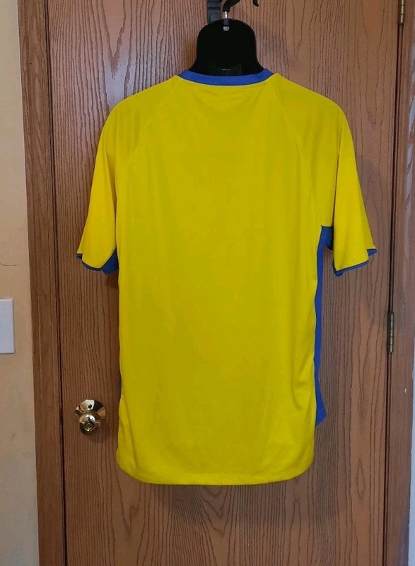 Sweden FIFA SOC Mens Yellow Blue Soccer Jersey Size XL gallery