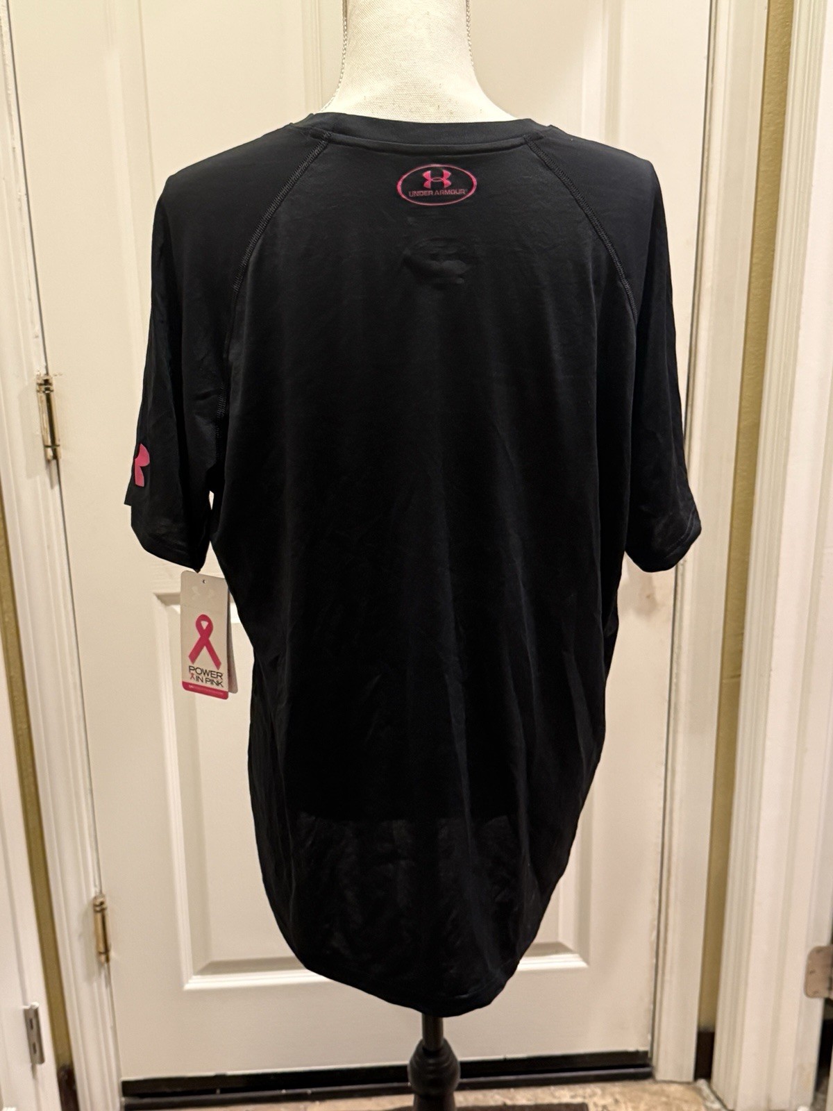 Under Armour Batman Shirt Men L Black Pink Logo DC Comics Loose Fit New w/tags gallery