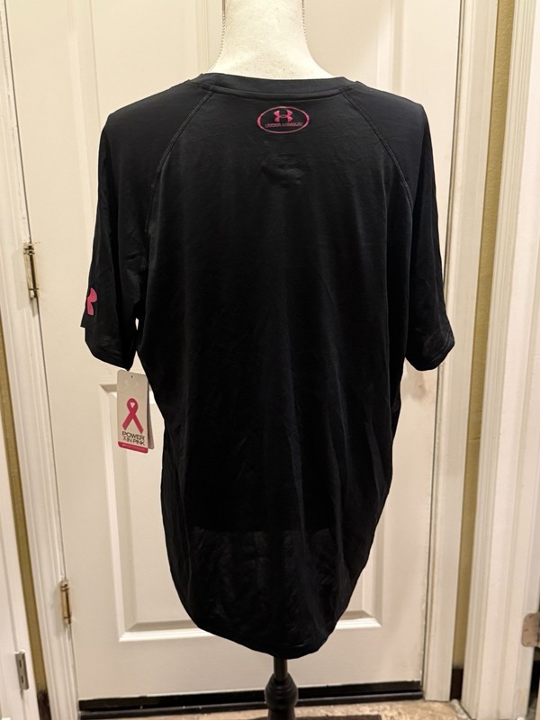 Under Armour Batman Shirt Men L Black Pink Logo DC Comics Loose Fit New w/tags gallery