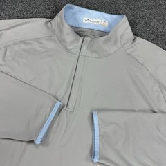 Peter Millar 1/4 Zip Pullover Mens 2XL Gray Featherweight Solar Cool Performance