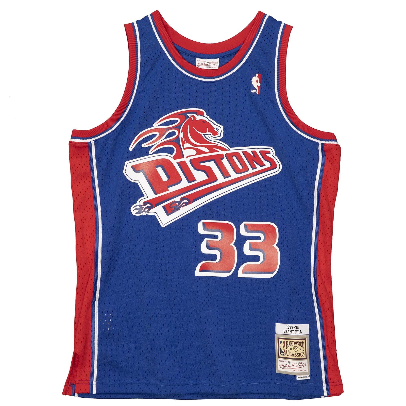 Mens Mitchell & Ness NBA RELOAD SWINGMAN JERSEY - DETROIT PISTONS '98 GRANT HILL gallery