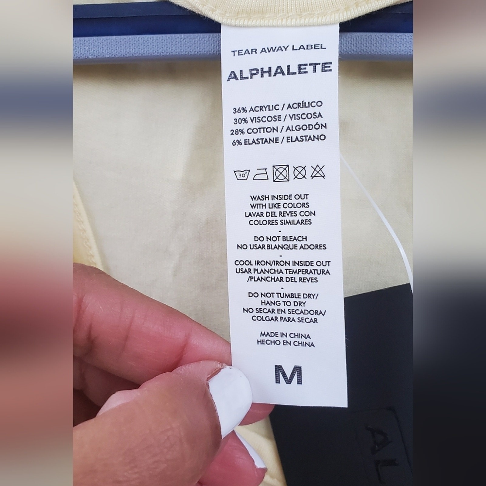 Alphalete Light Yellow Stringer Men's Tank Size M gallery