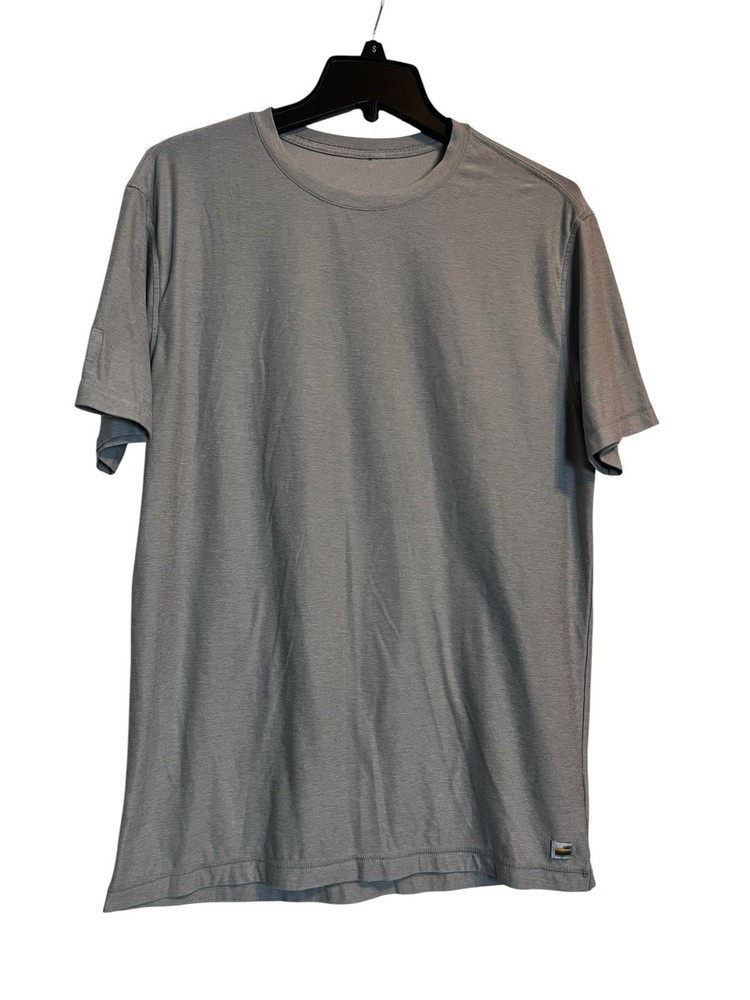 Vuori Strato Tech Tee Shirt M Gray Stretch Athletic Gym V126