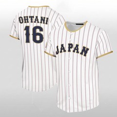 New 2026 Japan Pinstripe Baseball Jersey Sublimated Stitched Look Shirt