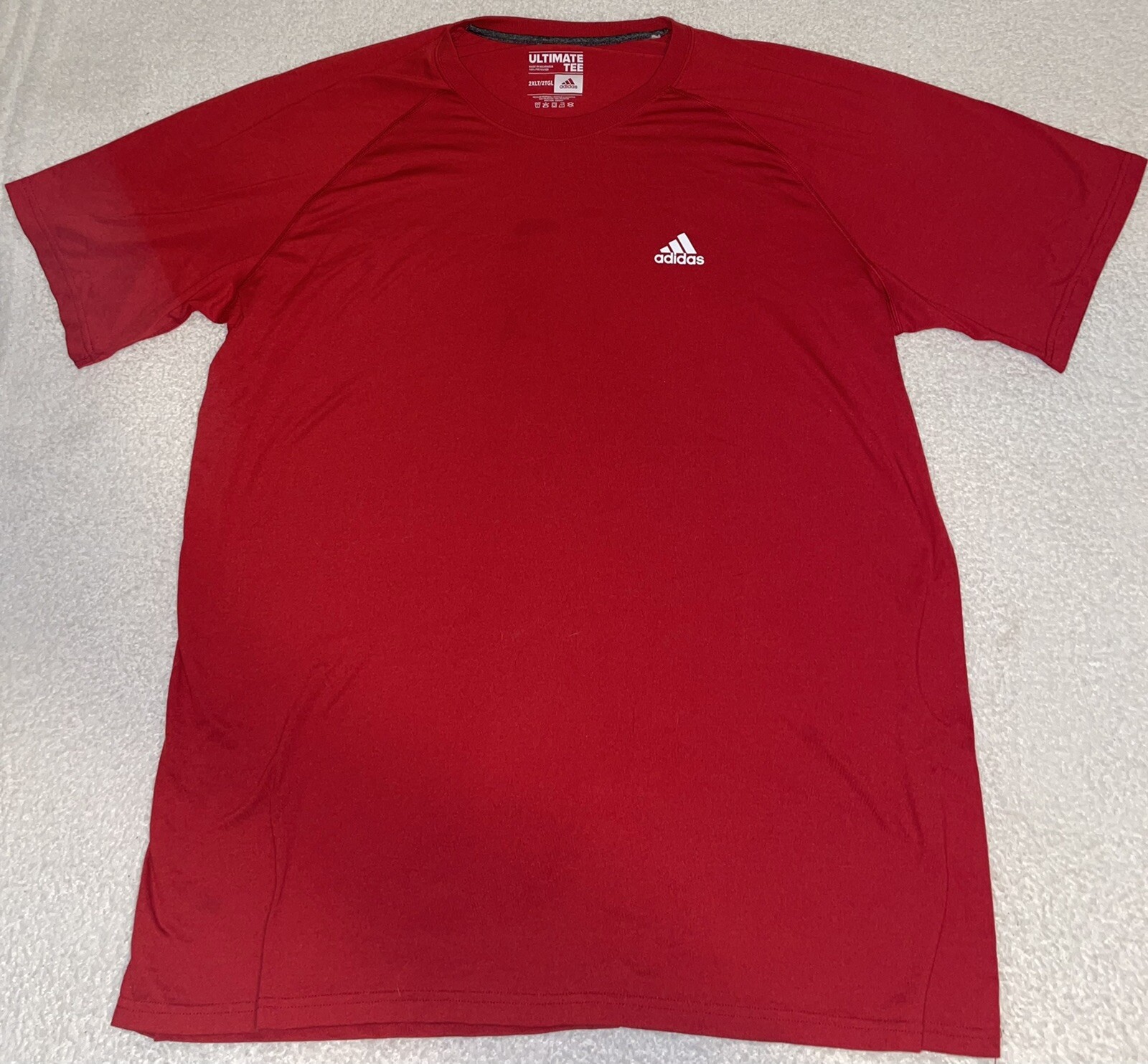 Adidas Red Ultimate Tee Mens sz 2XL Polyester *SEE PICTURES* gallery