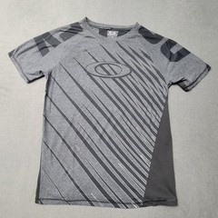 EUC Oakley Men-MED Performance T-Shirt Gray Black Graphic Training Golf Top