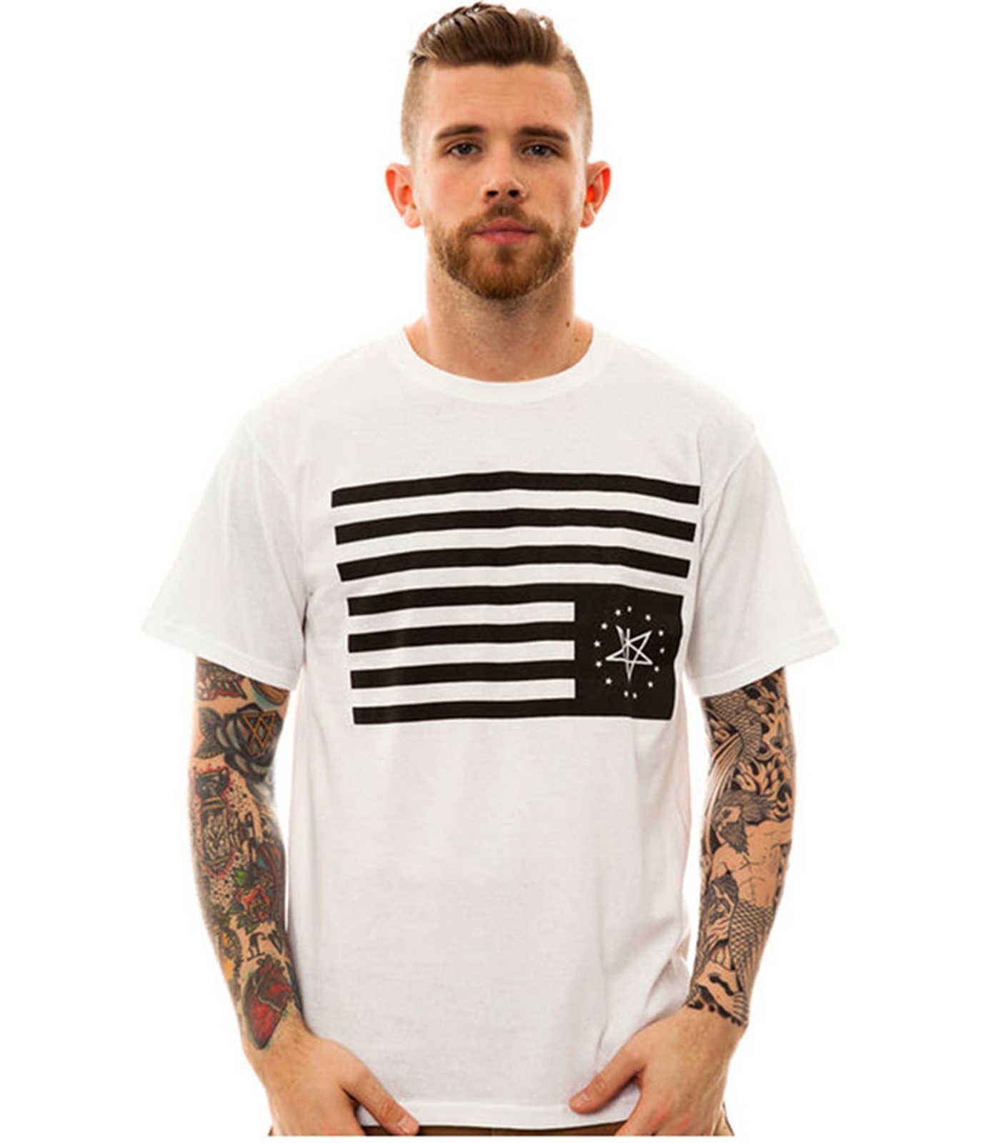 Black Scale Mens The Black Rebels Graphic T-Shirt, White, Small gallery