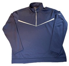 Nike Golf Tour Performance Men’s Large Blue Quarter Zip Pullover Therma-Fit