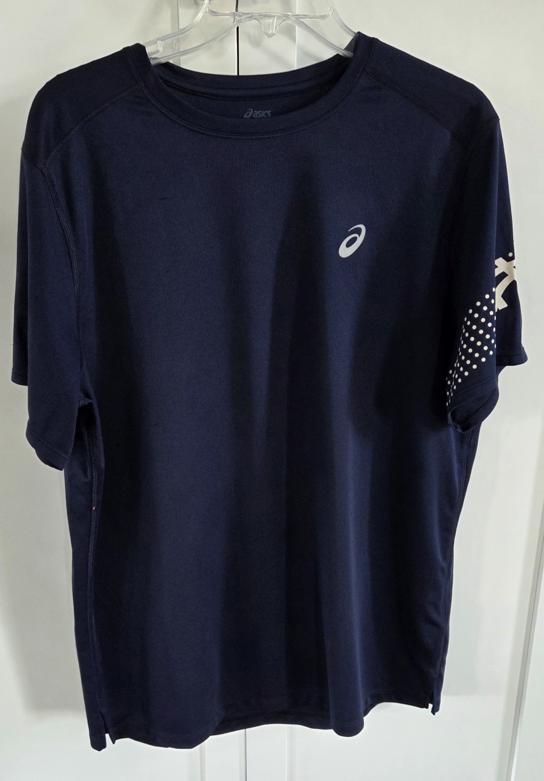 Asics Men's Navy Athletic Icon Shirt Size Large Training Running Workout gallery